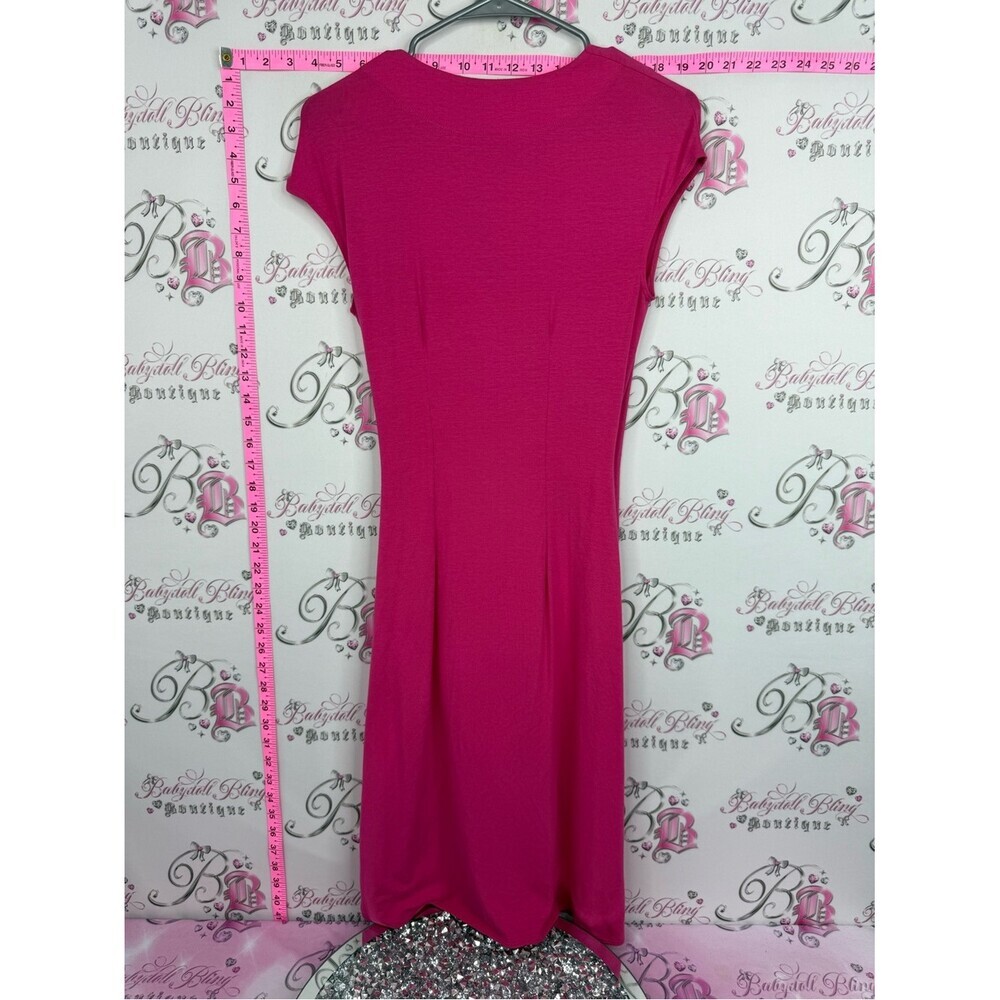 Tommy Bahama dress pink bright Fuchsia Twist-Front V-Neck Dress - Picture 2 of 10